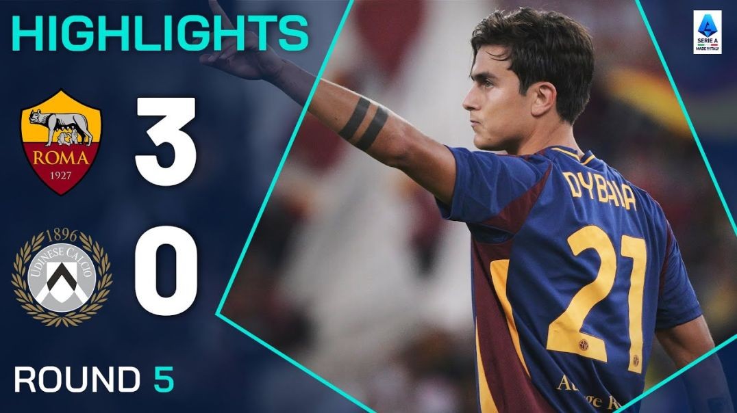 ⁣ROMA-UDINESE 3-0 _ HIGHLIGHTS _ Dybala stars in Roma’s first win of the season _ Serie A 2024_25