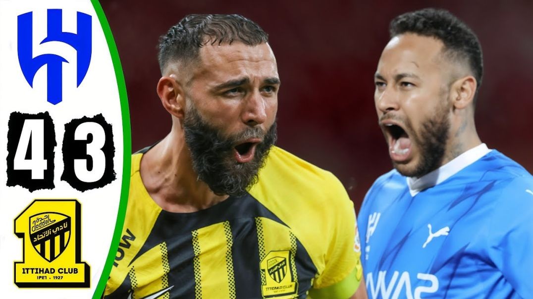 ⁣Neymar vs Benzema - Al Hilal vs Al Ittihad 4-3 - All Goals &amp;amp; Highlights - 2024