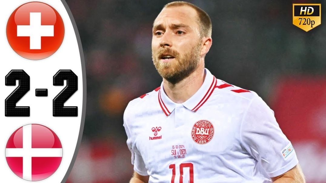 ⁣Switzerland vs Denmark 2-2 Highlights & All Goals 2024 HD