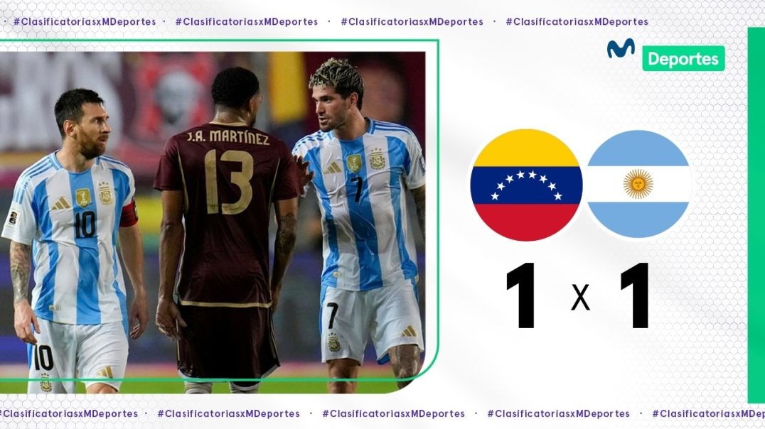 ⁣VENEZUELA vs. ARGENTINA [1-1] RESUMEN Y GOLES DEL EMPATE EN MATURÍN - CLASIFICATORIAS 2026 🇻🇪⚽️🇦🇷