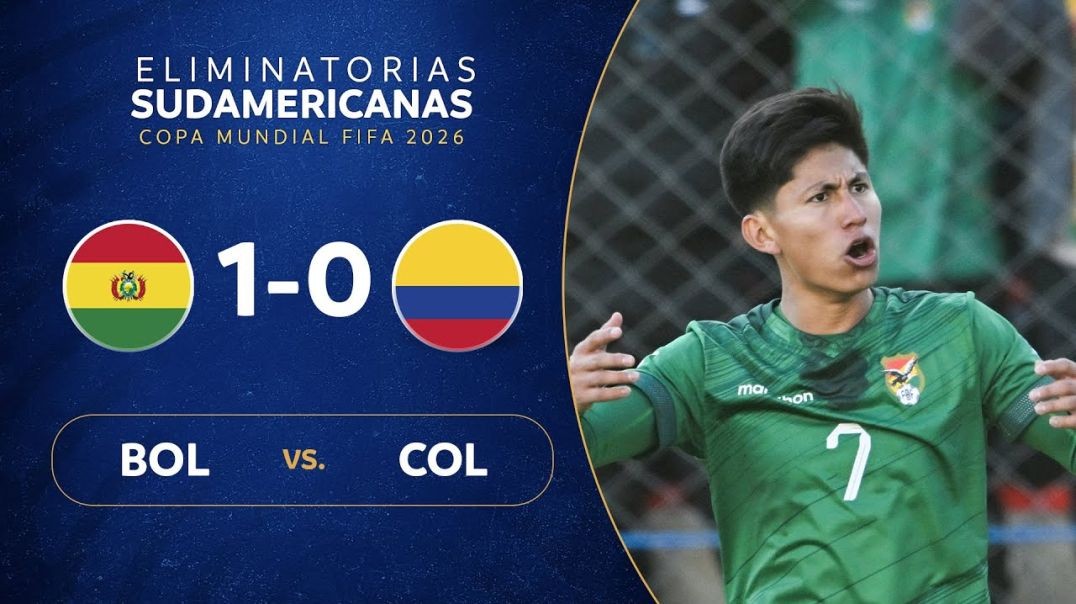⁣BOLIVIA vs. COLOMBIA [1-0] - RESUMEN - ELIMINATORIAS SUDAMERICANAS - FECHA 9